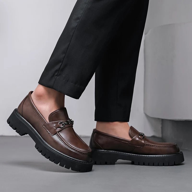 Beckett | Men's Chunky Platform Leather Loafers